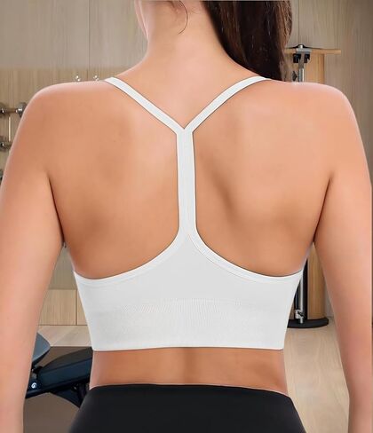 Sports Bra for Women Low Support Y Back Workout Bras Sexy Spaghetti Thin Straps Yoga Bras in Saudi Arabia