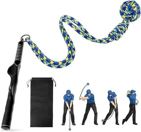 Golf Rope Swing Trainer, Professional Golf Training Aid and Posture Corrector, Improve Tempo Accuracy Practice Equipment for Beginners and Experienced Golfers in Saudi Arabia