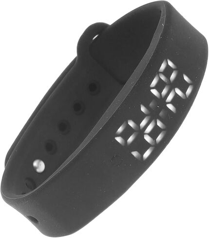 Wristband Bracelet with Pedometer Sleep Vibration Alarm Black Accurate Step Counting Real Temperature Display for Fitness Tracking in Saudi Arabia