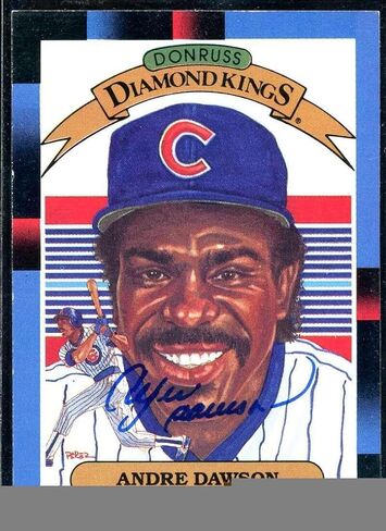 Andre Dawson DK Card 1988 Donruss #9 موقعة من COA JSA - بطاقات البيسبول الموقعة in Saudi Arabia