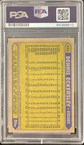 Dennis Eckersley Signed 1987 Topps #459 Baseball Card Cubs Autograph HOF PSA/DNA - Baseball Slabbed Autographed Cards in Saudi Arabia