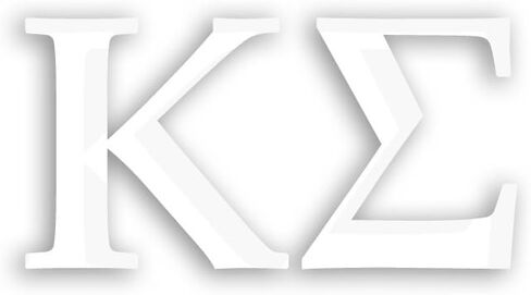ملصق نافذة مرخص رسميًا من Kappa Sigma مقاس 6 × 3 بوصة - أبيض in Kuwait