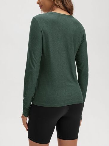 ODODOS Women's Long Sleeve T-Shirt - Ultra Soft Stratum Tech Performance Top UPF 50+ Breathable Crew Neck Pullover in Saudi Arabia