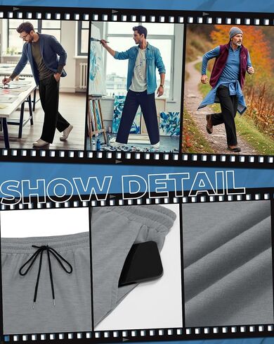 4 Pack Men's Sweatpants Open Bottom with Pockets Drawstring Athletic Lounge Joggers Baggy Workout Pants in Saudi Arabia