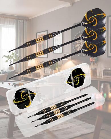 سهام احترافية مع صندوق تخزين، سهام ذات أطراف ناعمة، أطراف بلاستيكية متينة لألواح السهام الإلكترونية in Kuwait