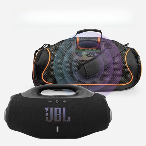 حزام حمل للسفر لمكبر الصوت المحمول JBL Boombox 4 المقاوم للماء، حقيبة حمل غطاء السفر لـ JBL Boombox 4 (أسود) in Kuwait