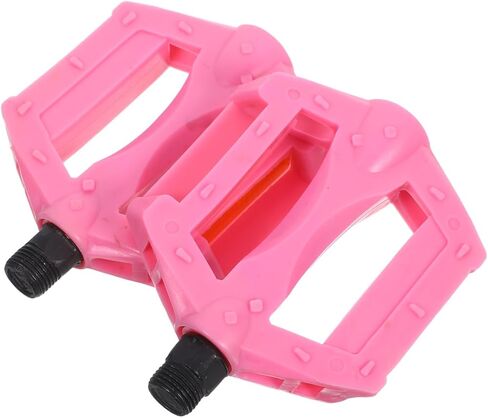 1pair Boy Girl Bike Pedals Plastic Replacement Pedals with Anti-Slip Design for Mountain Boy Girl's Bikes Pink Color Easy Installation Stable Support in Saudi Arabia