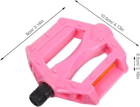 1pair Boy Girl Bike Pedals Plastic Replacement Pedals with Anti-Slip Design for Mountain Boy Girl's Bikes Pink Color Easy Installation Stable Support in Saudi Arabia