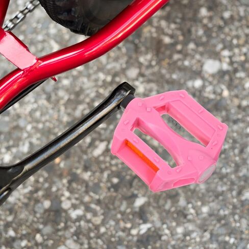 1pair Boy Girl Bike Pedals Plastic Replacement Pedals with Anti-Slip Design for Mountain Boy Girl's Bikes Pink Color Easy Installation Stable Support in Saudi Arabia