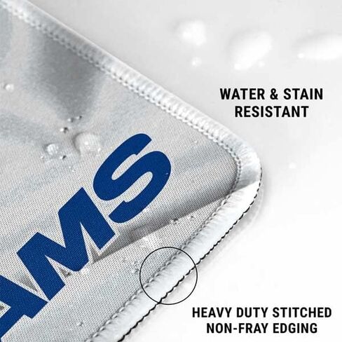 Skinit Medium Gaming Mouse Pad - Officially Licensed Los Angeles Rams Design with Stitched Edges, Waterproof, Non-Slip Rubber Base, Desk Mat for Keyboard & Mouse, 17.7" x 15.75" inches in Saudi Arabia