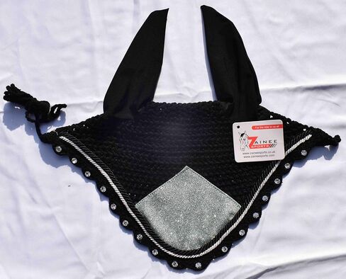 مجموعة وسادة سرج فضية لامعة متطابقة مع غطاء الأذن | معدات عرض الفروسية | مجموعة ماتشي لركوب الخيل | الترويض أو القفز/الصياد in Kuwait