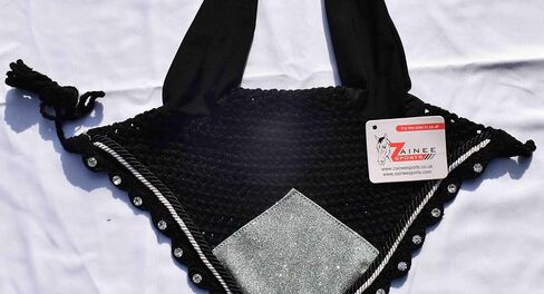 مجموعة وسادة سرج فضية لامعة متطابقة مع غطاء الأذن | معدات عرض الفروسية | مجموعة ماتشي لركوب الخيل | الترويض أو القفز/الصياد in Kuwait