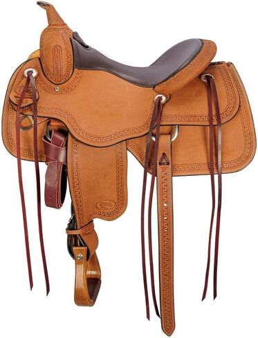 Billy Royal Elite Oiled Roughout Ranch Saddle | Built for Work or Show | Close Contact Fit for Horse Comfort | Includes Hind Cinch Set in Saudi Arabia