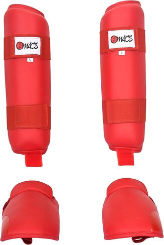 MACS Martial arts Karate hook and loop strap shin guards instep sparring protective kick pads for kids and adults in Kuwait