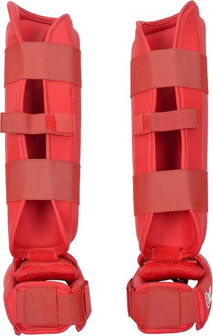 MACS Martial arts Karate hook and loop strap shin guards instep sparring protective kick pads for kids and adults in Kuwait