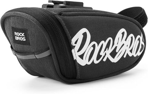 ROCKBROS Bike Saddle Bag, Lightweight 120g Bicycle Seat Bag with LED Light Hanging & Reflective Logo, Waterproof 3D Shell Bike Storage Bag for Road & Mountain Bikes,Blue in Saudi Arabia