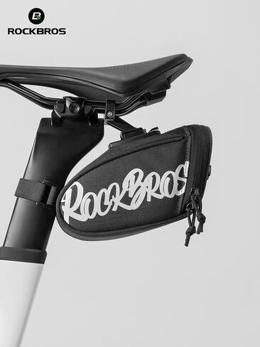 ROCKBROS Bike Saddle Bag, Lightweight 120g Bicycle Seat Bag with LED Light Hanging & Reflective Logo, Waterproof 3D Shell Bike Storage Bag for Road & Mountain Bikes,Blue in Saudi Arabia