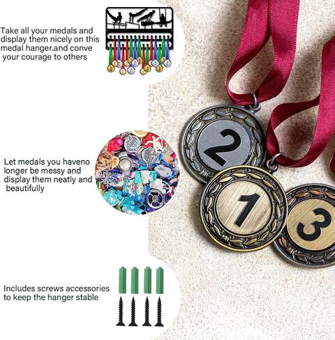 SUPERDANT Iron Medal Hangers Medal Holder Upgrade Hooks Award Medals Display Award Shelf Medals Organizer Wall Mounted Race Hanger Gifts for Athletes Kids in Saudi Arabia