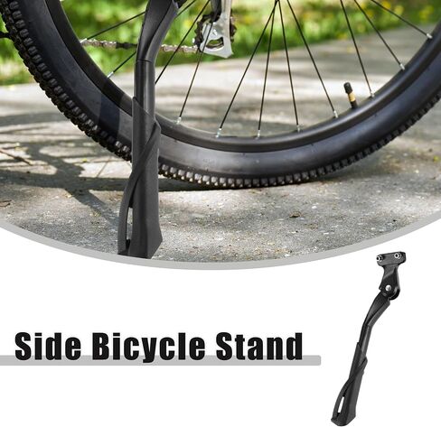 X AUTOHAUX Fit 24-29 Inch Bicycles Adjustable Bicycle Stand with Central 2 Holes Non-Slip Side Stand Kickstand Bicycle for Mountain Bike E-Bike Trekking in Saudi Arabia