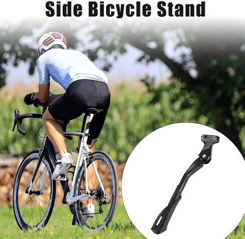 X AUTOHAUX Fit 24-29 Inch Bicycles Adjustable Bicycle Stand with Central 2 Holes Non-Slip Side Stand Kickstand Bicycle for Mountain Bike E-Bike Trekking in Saudi Arabia