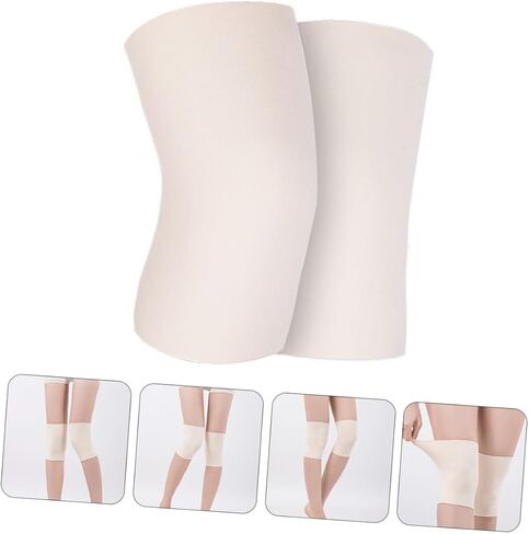 وسادة حماية الركبة مقاس XL قطعتان من أكمام الركبة الدافئة لدعم المفاصل، وسادات ضغط حرارية قابلة للتنفس لكبار السن للطقس البارد وتخفيف آلام المفاصل in Kuwait