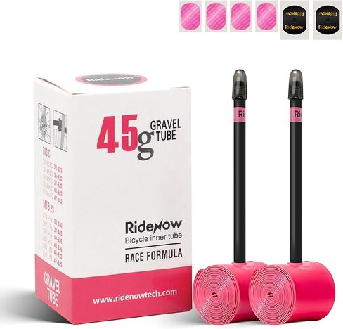 RideNow TPU Road Bike Inner Tube, 2 Pack Gravel Bike Tube 700 x 32C-47C with 45mm/65mm/85mm Presta Valves, Ultra-Light Puncture Resistant Bicycle Inner Tube(Include Bike Inner Tire Patch Repair Kits) in Saudi Arabia