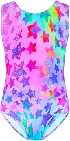 TENVDA Gymnastics Leotards for Girls Sparkly Colorful One-Piece Kids Tumbling Outfit Size 2-12 Years Old in Saudi Arabia
