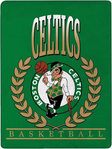 Northwest NBA Boston Celtic Silk Touch Throw Blanket - Official NBA Licensed, Ultra-Soft Fleece - Cozy Game Day Essential for Fans, Unisex Gift, 46" x 60" in Saudi Arabia