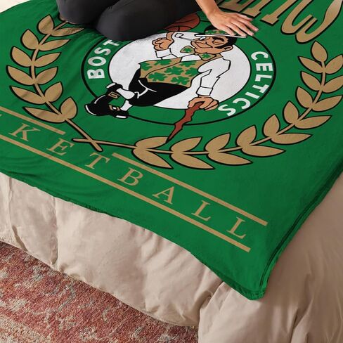 Northwest NBA Boston Celtic Silk Touch Throw Blanket - Official NBA Licensed, Ultra-Soft Fleece - Cozy Game Day Essential for Fans, Unisex Gift, 46" x 60" in Saudi Arabia