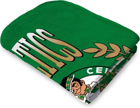 Northwest NBA Boston Celtic Silk Touch Throw Blanket - Official NBA Licensed, Ultra-Soft Fleece - Cozy Game Day Essential for Fans, Unisex Gift, 46" x 60" in Saudi Arabia