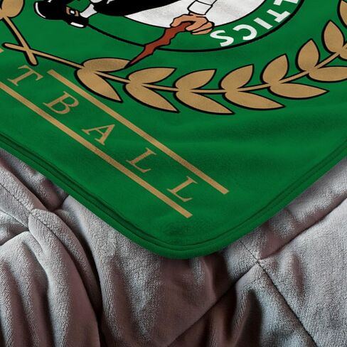 Northwest NBA Boston Celtic Silk Touch Throw Blanket - Official NBA Licensed, Ultra-Soft Fleece - Cozy Game Day Essential for Fans, Unisex Gift, 46" x 60" in Saudi Arabia