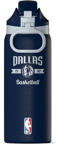زجاجة مياه Hydrapeak x NBA مرخصة رسميًا من New York Knicks Oasis سعة 32 أونصة مع زر ضغط لغطاء المضغ، زجاجة مياه من الفولاذ المقاوم للصدأ بدون قش، زجاجة مياه معزولة سعة 32 أونصة in Kuwait