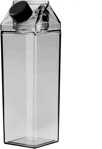 Jinberry 500ml/17Oz Cute Clear Milk Carton Water Bottle Portable Drinkware for Outdoor Climbing Tour or Camping in Saudi Arabia