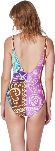 Gottex Square Neck One Piece - Adjustable Straps, Built-in Soft Cups, Tummy Control, Front & Back Lining in Saudi Arabia