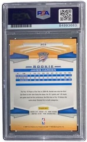 وقع جيمس هاردن على Slabbed 2009 Panini # 303 Rookie Card PSA/DNA Gem MT 10 - كرة السلة Slabbed بطاقات المبتدئين الموقعة in Saudi Arabia