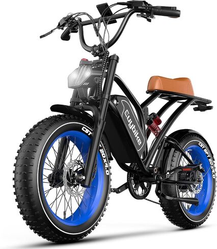 EUYBIKE Electric Bike for Adults, 2000W/3000W Peak Single/Double Motor with 48V/52V 25AH/30AH Battery, 20"x4.0" Fat Tires 35MPH/37MPH Ebike, Dual Hydraulic Disc Brake Full Suspension Electric Bicycle in Saudi Arabia