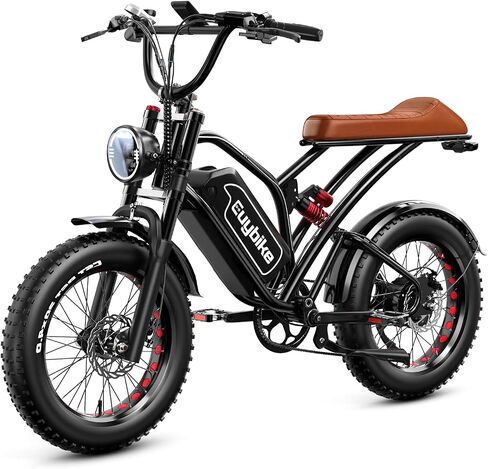EUYBIKE Electric Bike for Adults, 2000W/3000W Peak Single/Double Motor with 48V/52V 25AH/30AH Battery, 20"x4.0" Fat Tires 35MPH/37MPH Ebike, Dual Hydraulic Disc Brake Full Suspension Electric Bicycle in Saudi Arabia