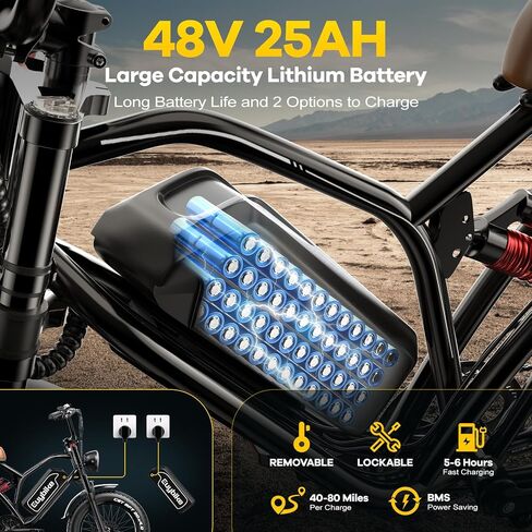 EUYBIKE Electric Bike for Adults, 2000W/3000W Peak Single/Double Motor with 48V/52V 25AH/30AH Battery, 20"x4.0" Fat Tires 35MPH/37MPH Ebike, Dual Hydraulic Disc Brake Full Suspension Electric Bicycle in Saudi Arabia