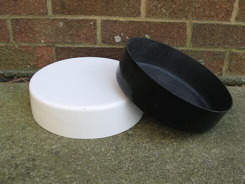 غطاء خوازيق Marine Dock، تصميم مسطح من الأعلى، غطاء خوازيق، مادة بولي إيثيلين 100%، يدوم حتى 10 سنوات فما فوق (أسود، 11.5 بوصة) in Kuwait