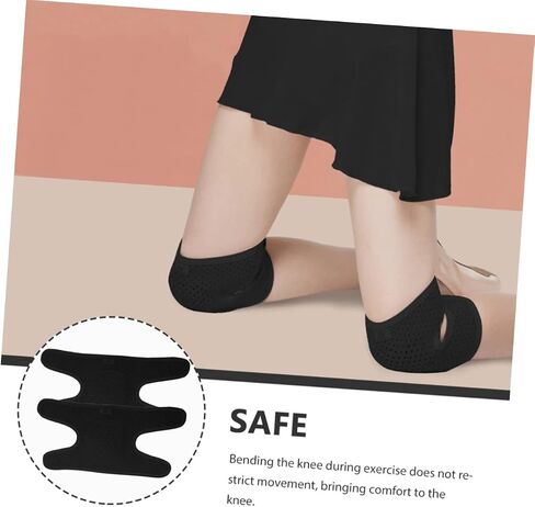 Hemoton 1Pair Breathable Knee Sleeves for Dancers Elastic Knee Stabilizer Pads with Fit for Sports Workouts Shock Absorption Comfort for Women for Running in Saudi Arabia
