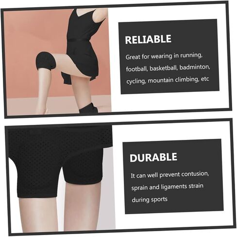 Hemoton 1Pair Breathable Knee Sleeves for Dancers Elastic Knee Stabilizer Pads with Fit for Sports Workouts Shock Absorption Comfort for Women for Running in Saudi Arabia