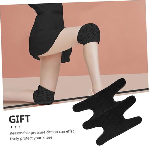 Hemoton 1Pair Breathable Knee Sleeves for Dancers Elastic Knee Stabilizer Pads with Fit for Sports Workouts Shock Absorption Comfort for Women for Running in Saudi Arabia