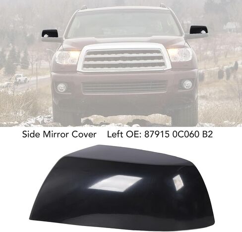 Car Rear View Mirror Cover, Door Mirror Cover, Side Mirror Cover High Strength ABS Exterior Rearview Mirror Cover Cap for 2007‑2021 (Left) in Saudi Arabia
