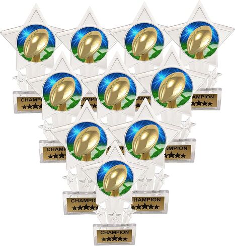 Express Medals 10 Pack Acrylic Football Trophies Champion Awards Gift Prizes Trophy 10 PK D20 in Saudi Arabia