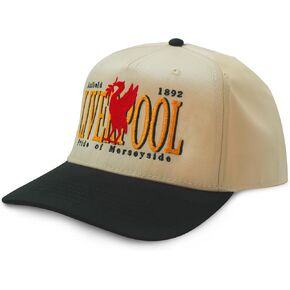 قبعة ليفربول - قبعة كرة القدم البيسبول Snapback المطرزة للرجال والنساء | معدات مروحة على الطراز العتيق قابلة للتعديل | فخر ميرسيسايد لكرة القدم | هدية كرة القدم البريطانية باللون البيج in Saudi Arabia