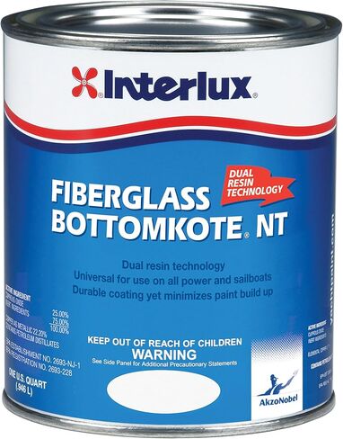 Interlux Fiberglass Bottomkote NT، 1 جالون، أزرق، طلاء بحري مضاد للحشف على القوارب in Kuwait