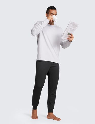 بنطلون رياضي خفيف الوزن من CRZ YOGA Cloud Jersey للرجال 29 بوصة - بنطال رياضي ناعم للتمرينات الرياضية مع جيوب بسحاب in Saudi Arabia