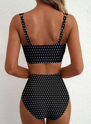 Herseas Women's 2 Piece U Wire Cutout Bikini Sets Floral Print High Waisted Swimsuit 2026 Summer Beach Swim Bathing Suit in Saudi Arabia