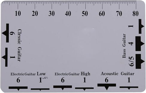 String Action Gauge, 2Pcs String Action Gauge Ruler Guitar Bass Plastic Double Sided Luthier Measuring Tool For Guitar Bass, Guitar Accessories in Saudi Arabia
