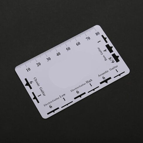 String Action Gauge, 2Pcs String Action Gauge Ruler Guitar Bass Plastic Double Sided Luthier Measuring Tool For Guitar Bass, Guitar Accessories in Saudi Arabia
